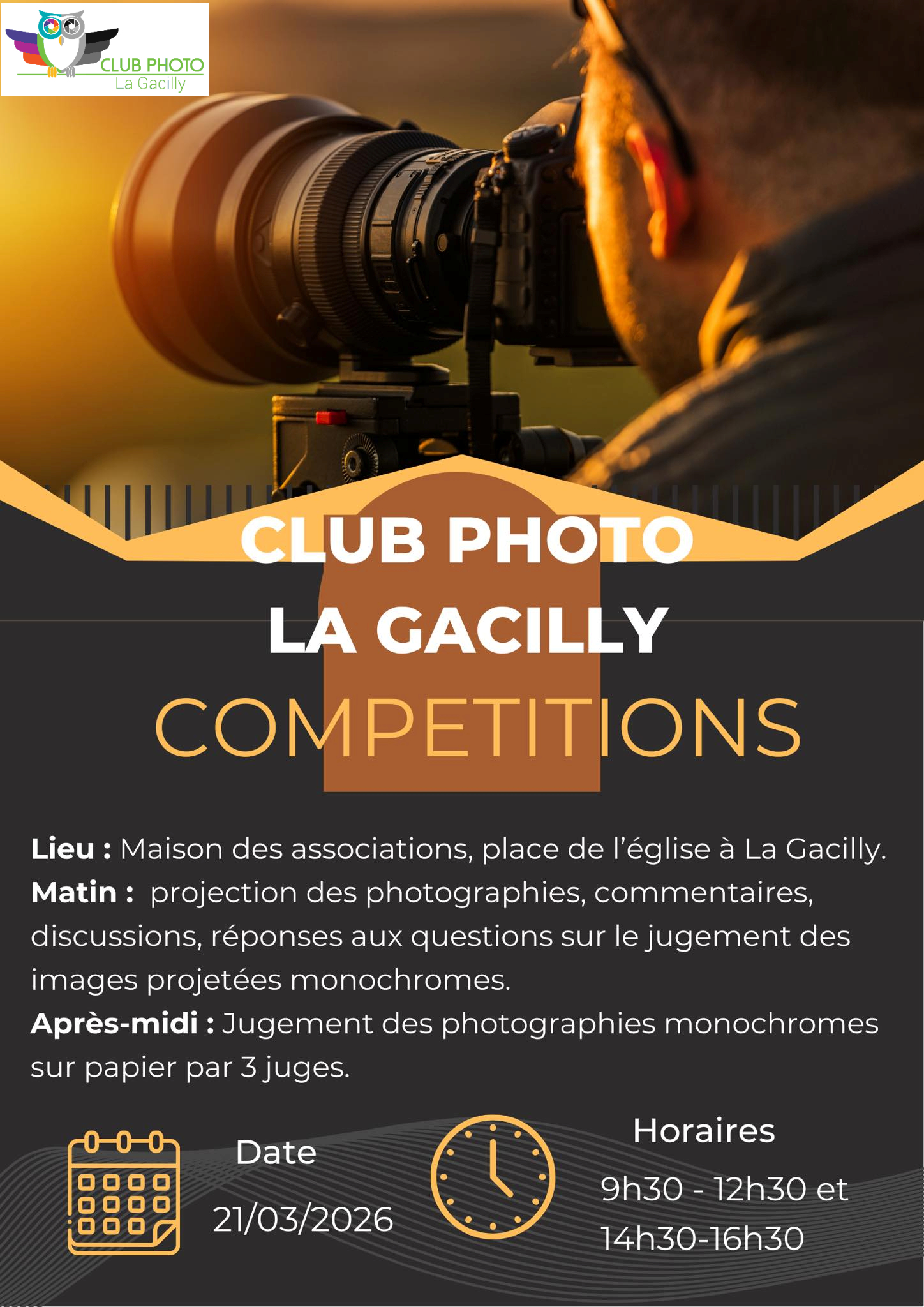 Lire la suite à propos de l’article Compétition fédérale le 21 mars 2026